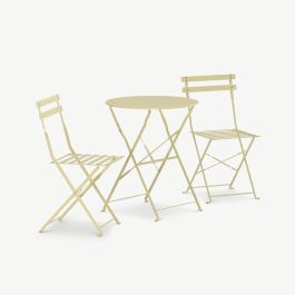 Ren Outdoor Cafe Set , Light Yellow Steel