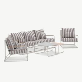 Casa Outdoor Sofa Set , Beige Steel
