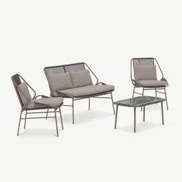 Azure Outdoor Sofa Set , Brown Wicker