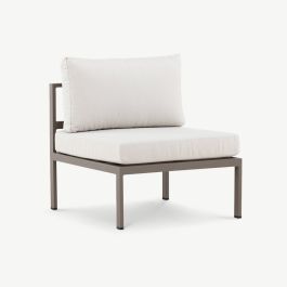 Riviera Outdoor Sofa Module , Brown Aluminum