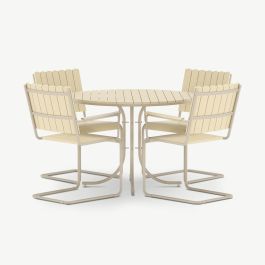 Nord Outdoor Dining Set , Beige Polywood