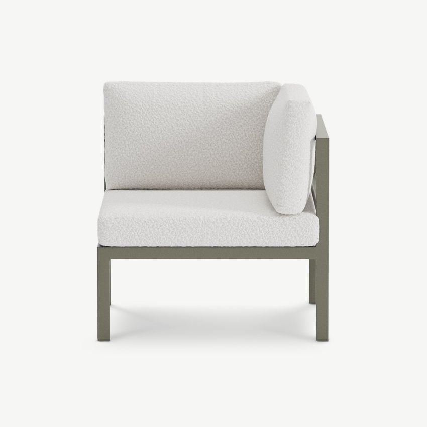 Riviera Outdoor Sofa Module , Brown Bouclé