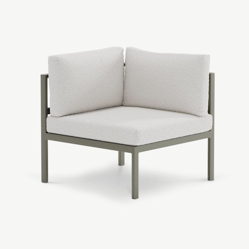 Riviera Outdoor Sofa Module , Brown Bouclé