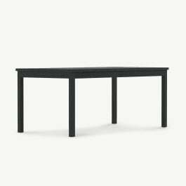 Saffron Table Outdoor Rectangular Dining , Black Teak