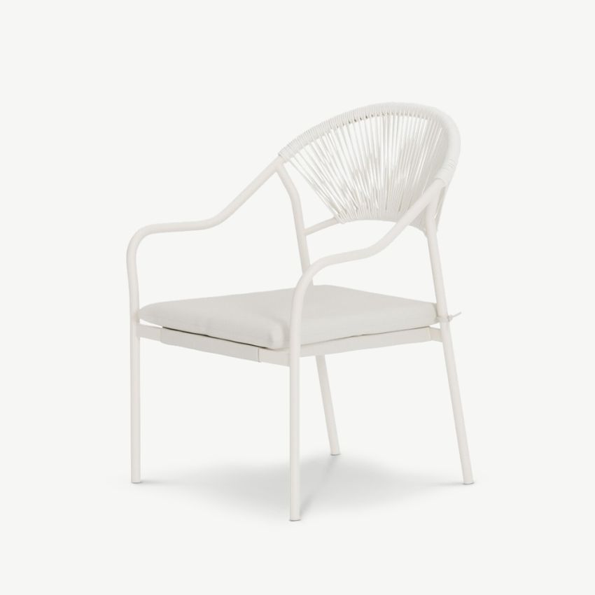 Pearl Outdoor Dining Chair , Beige Rattan