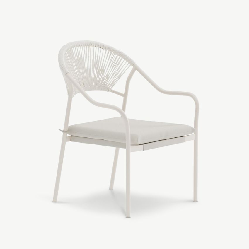 Pearl Outdoor Dining Chair , Beige Rattan