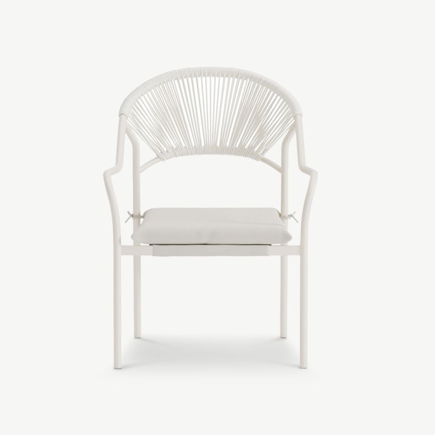 Pearl Outdoor Dining Chair , Beige Rattan