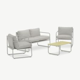 Thalia Outdoor Sofa Set , Beige Steel
