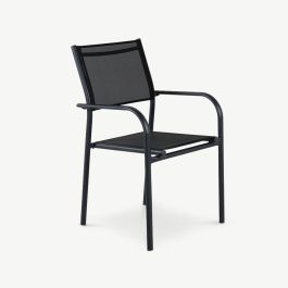 Aegean Outdoor Armchair , Black Aluminum