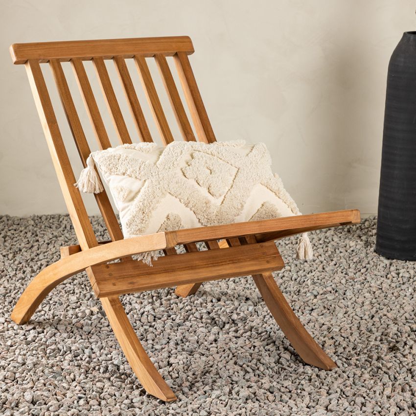 Saffron Outdoor Lounge Chair , Nature Teak