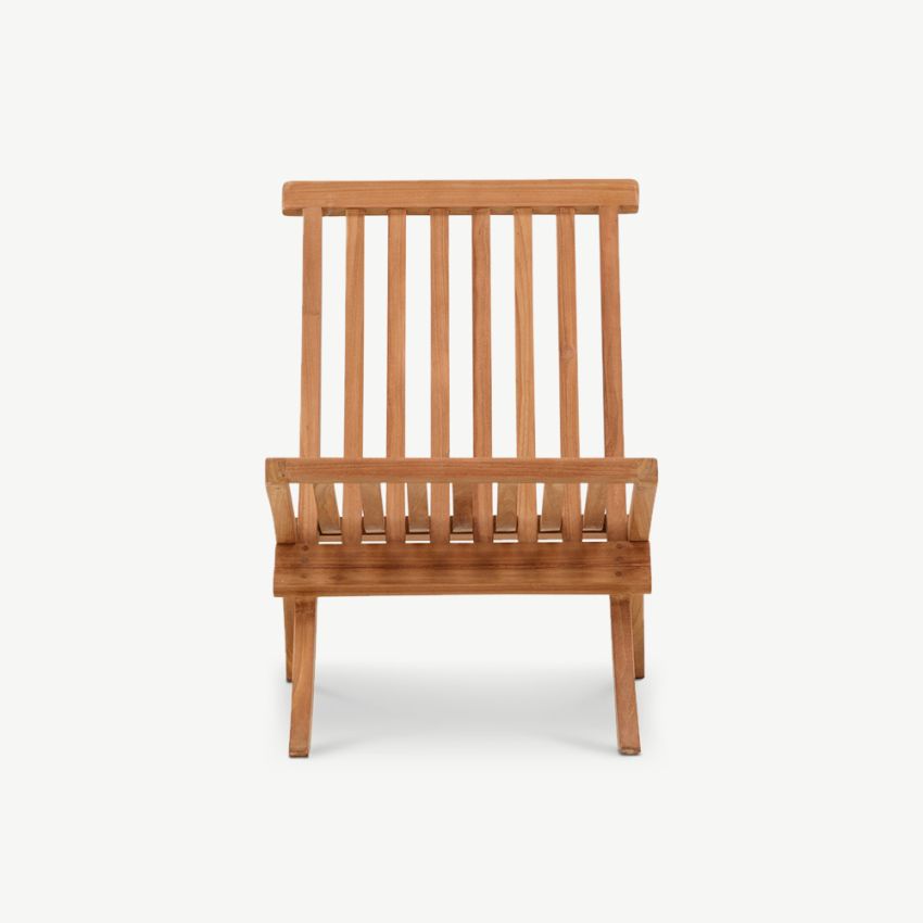 Saffron Outdoor Lounge Chair , Nature Teak