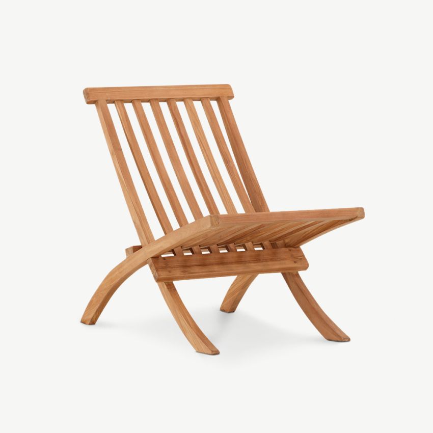 Saffron Outdoor Lounge Chair , Nature Teak