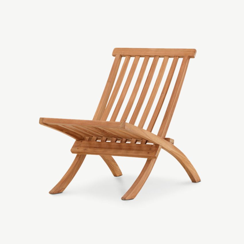 Saffron Outdoor Lounge Chair , Nature Teak