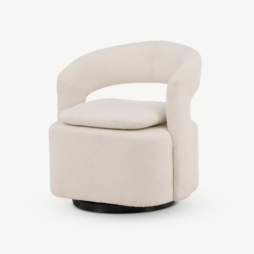 Livia Armchair , White Metal