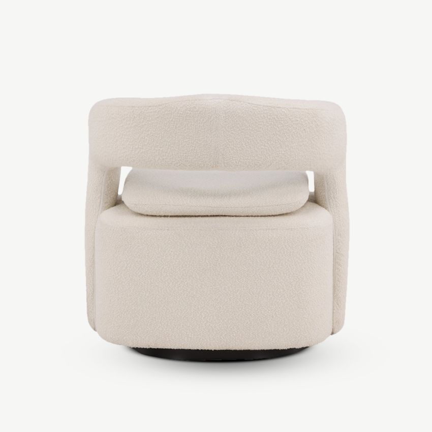 Livia Armchair , White Metal