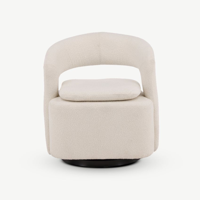 Livia Armchair , White Metal