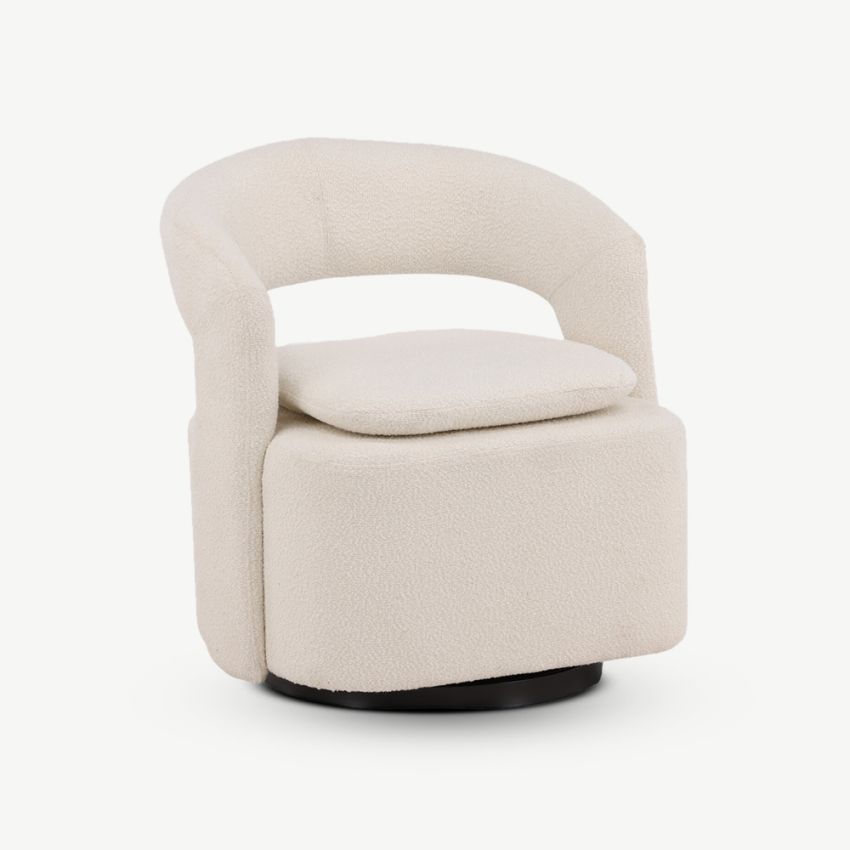Livia Armchair , White Metal