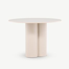Olia Round ⌀110 Dining Table , Beige MDF