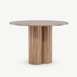 Olia Round ⌀110 Dining Table , Brown MDF