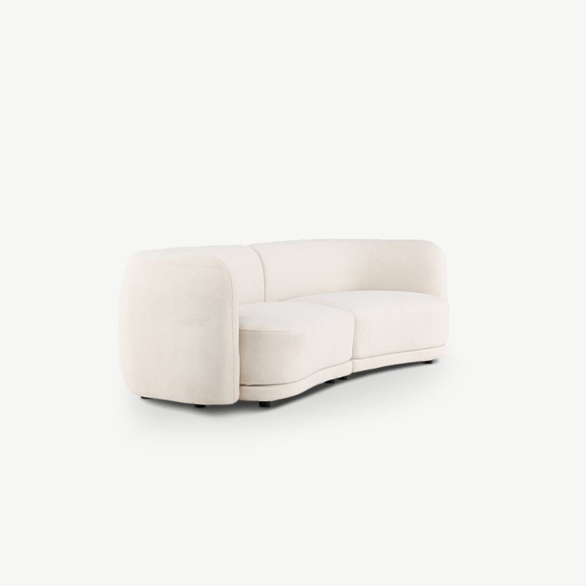 Siena sofas 3 Seater , White Fabric