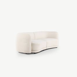 Siena sofas 3 Seater , White Fabric