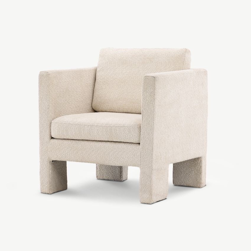 Riva Armchair , White MDF