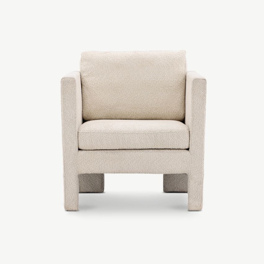 Riva Armchair , White MDF