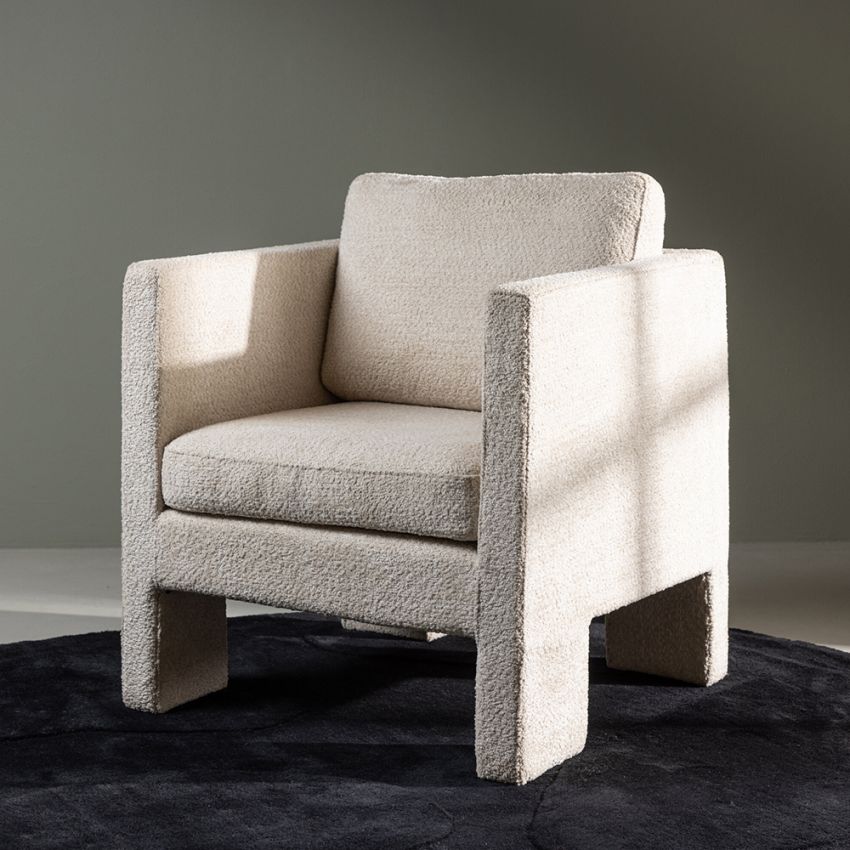 Riva Armchair , White MDF