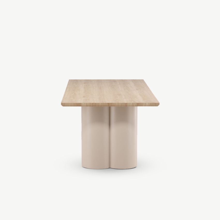 Olia Rectangular Whitewashed Dining Table , Whitewash MDF , 210 x 100