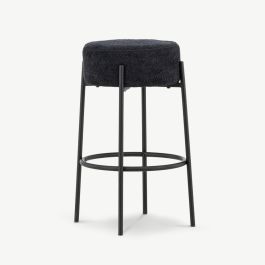 Tucana Bar Stools , Black Boucle