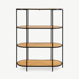 Vice Shelving Unit, Oak Look & Metal