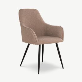 Harbour Boucle Dining Chair, Milk Cocoa