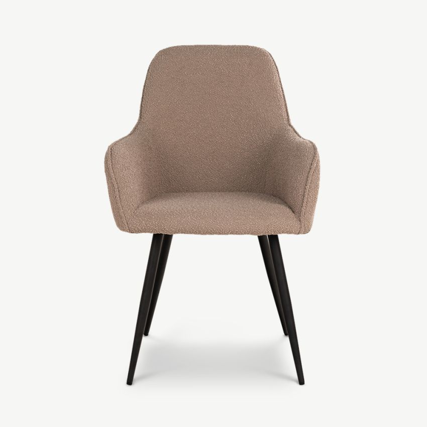 Harbour Boucle Dining Chair, Milk Cocoa