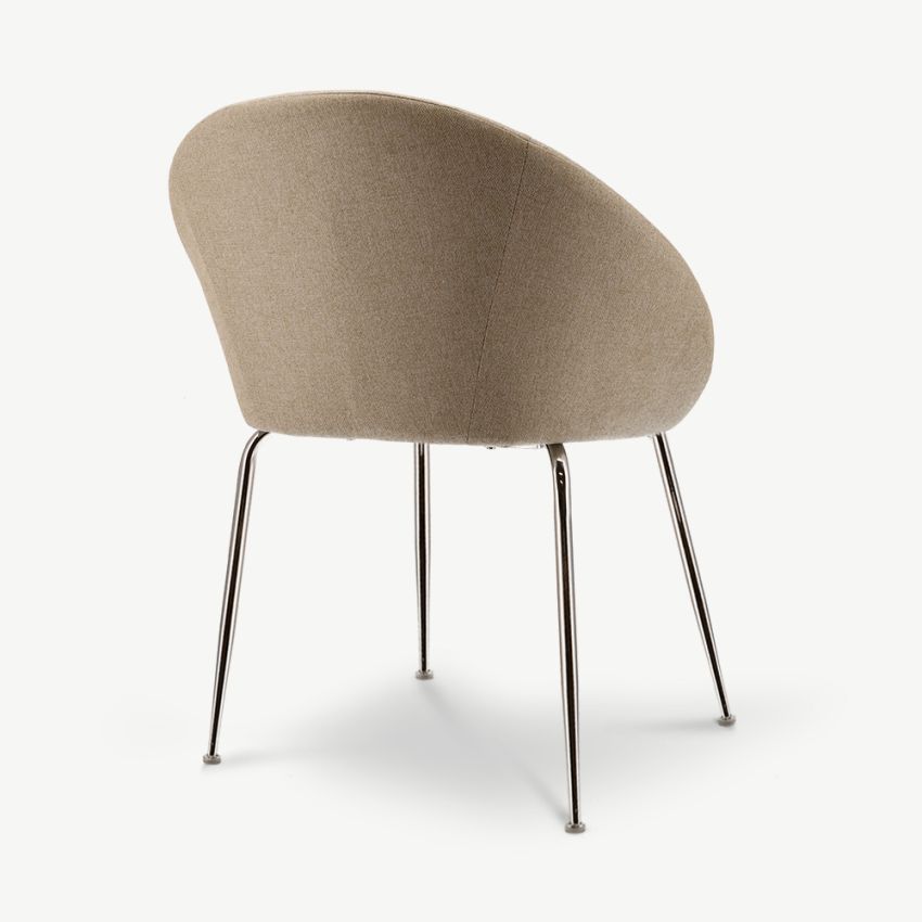 Stanley Dining Chair, Beige Fabric