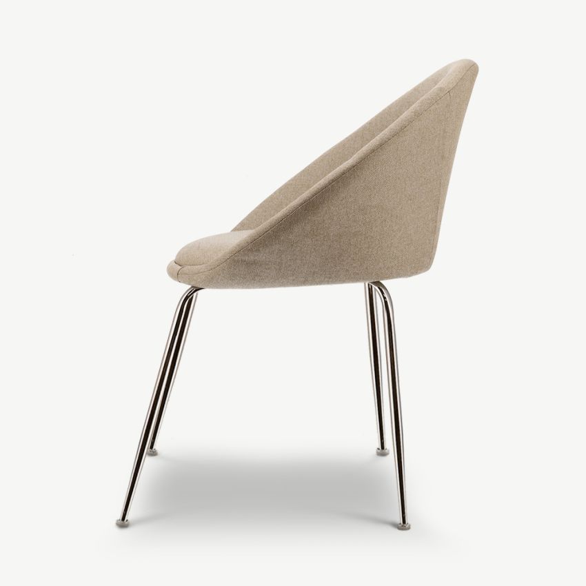 Stanley Dining Chair, Beige Fabric