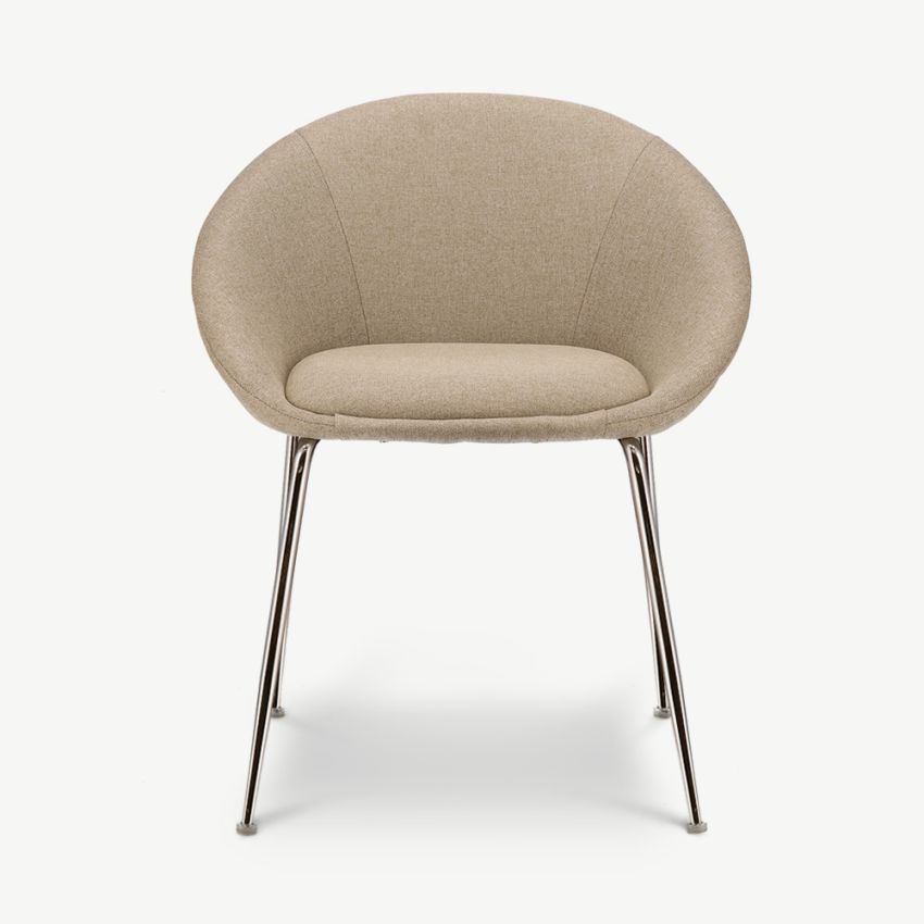 Stanley Dining Chair, Beige Fabric