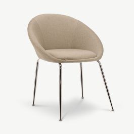 Stanley Dining Chair, Beige Fabric