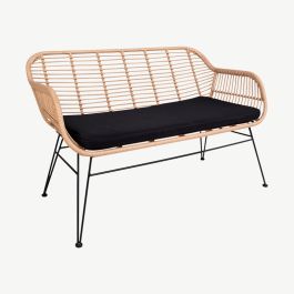 Terry Garden Sofa, Natural Rattan